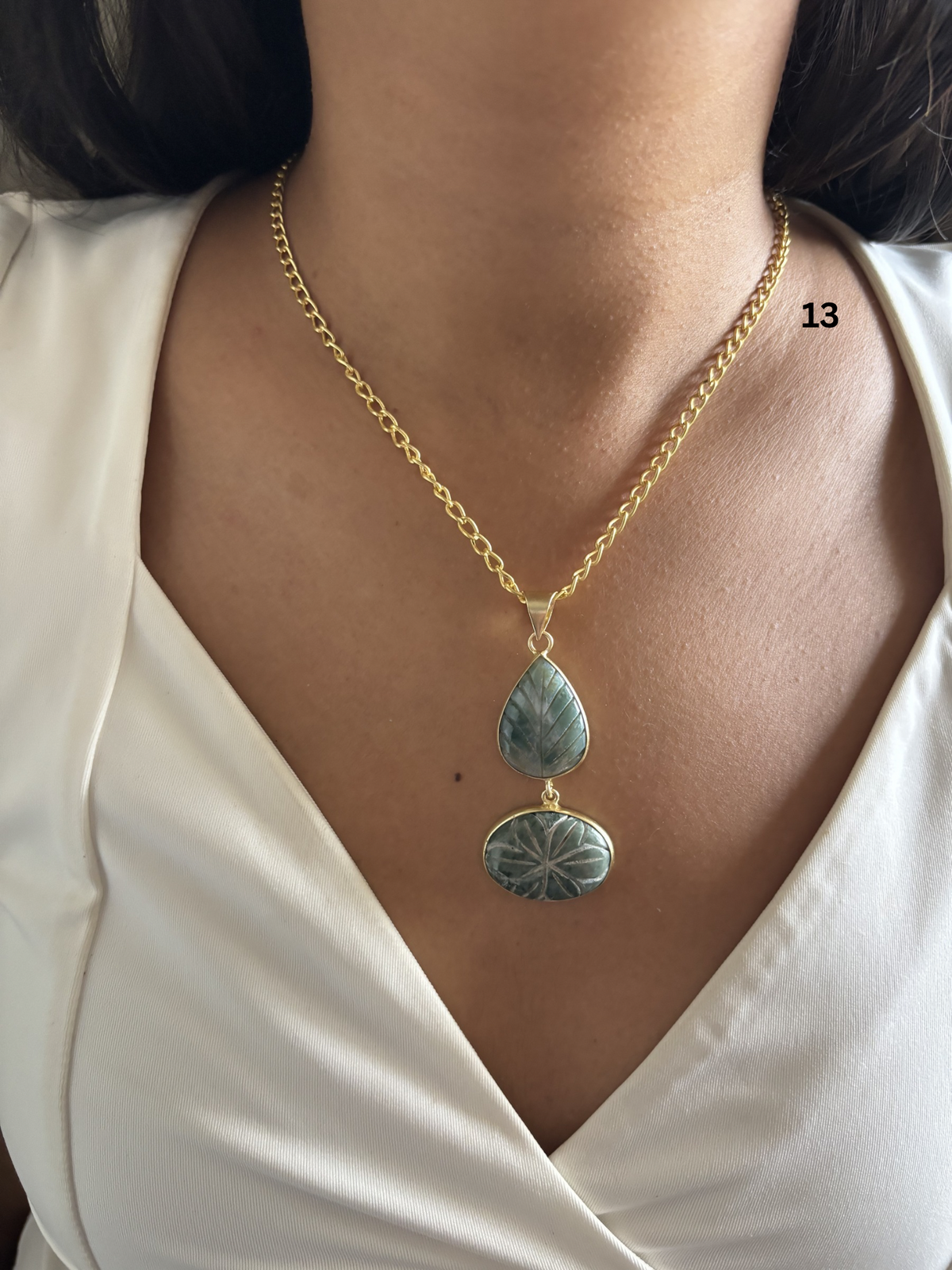 Masaba 2 Stone Necklace-Brass