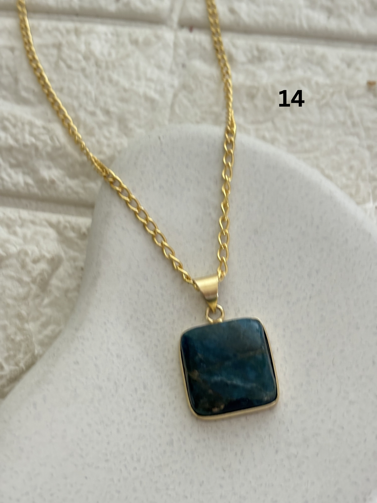 Mix color jasper stone Necklace - Brass