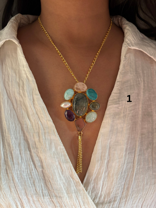 Novara Necklace - Brass