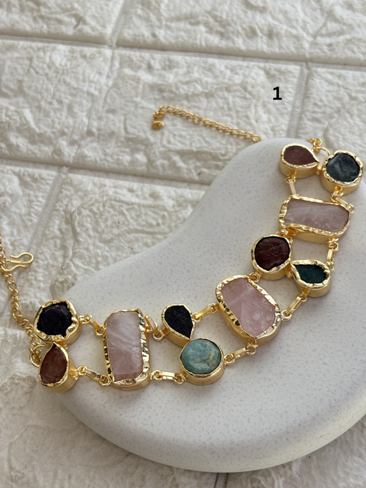 Colorbar Natural Stone Choker-Brass