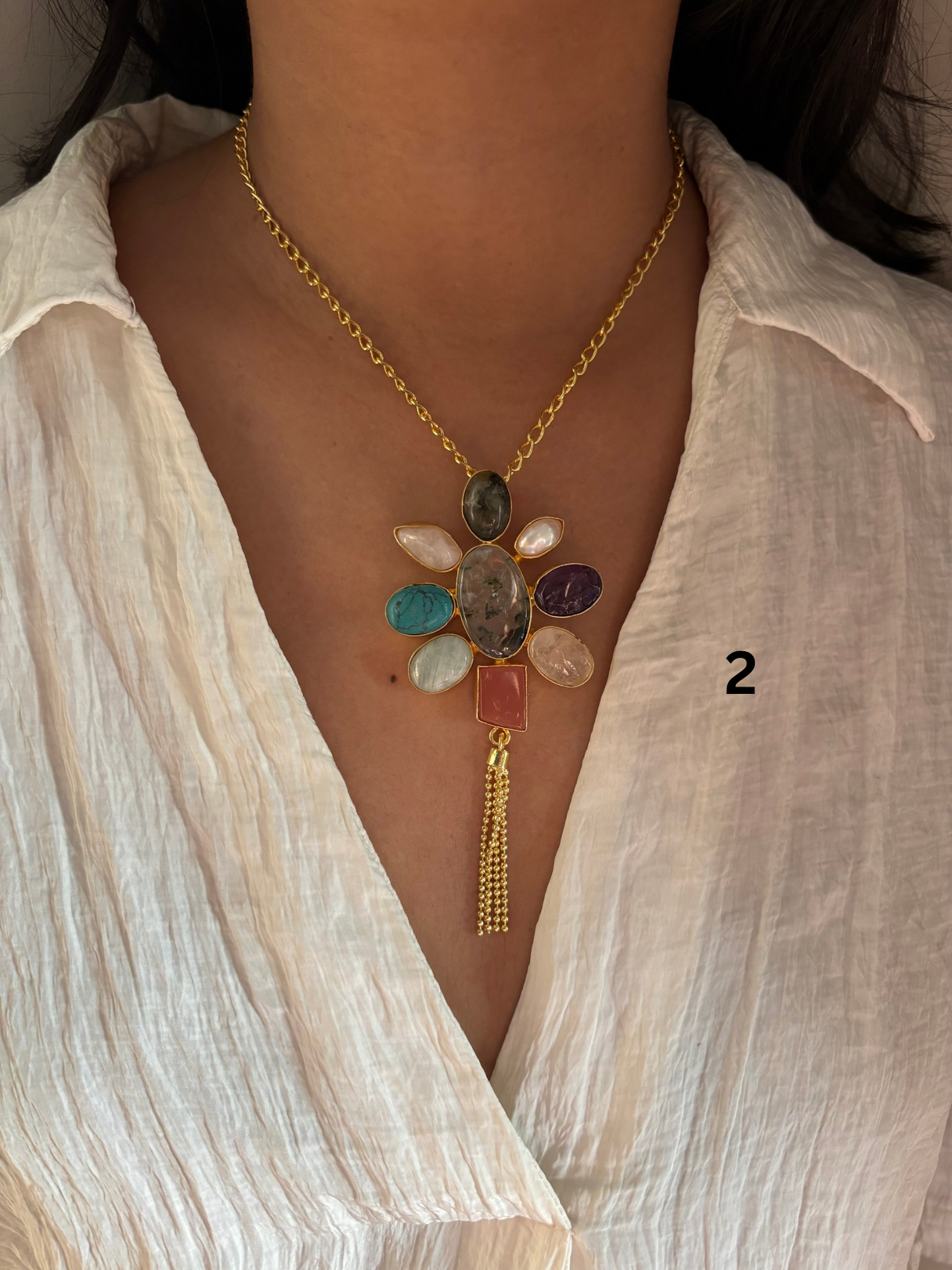 Novara Necklace - Brass