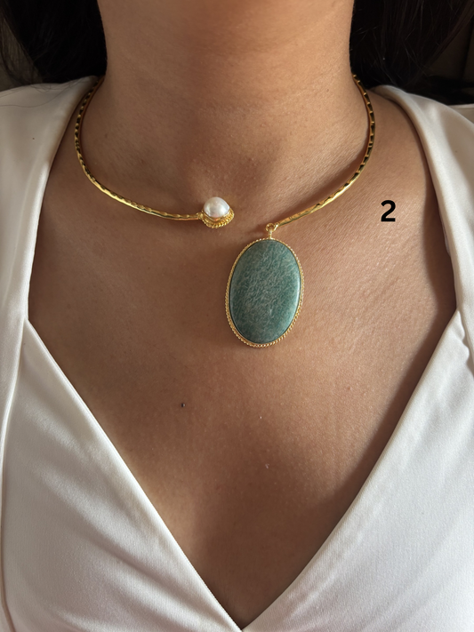 Mix Hasli Choker - Brass