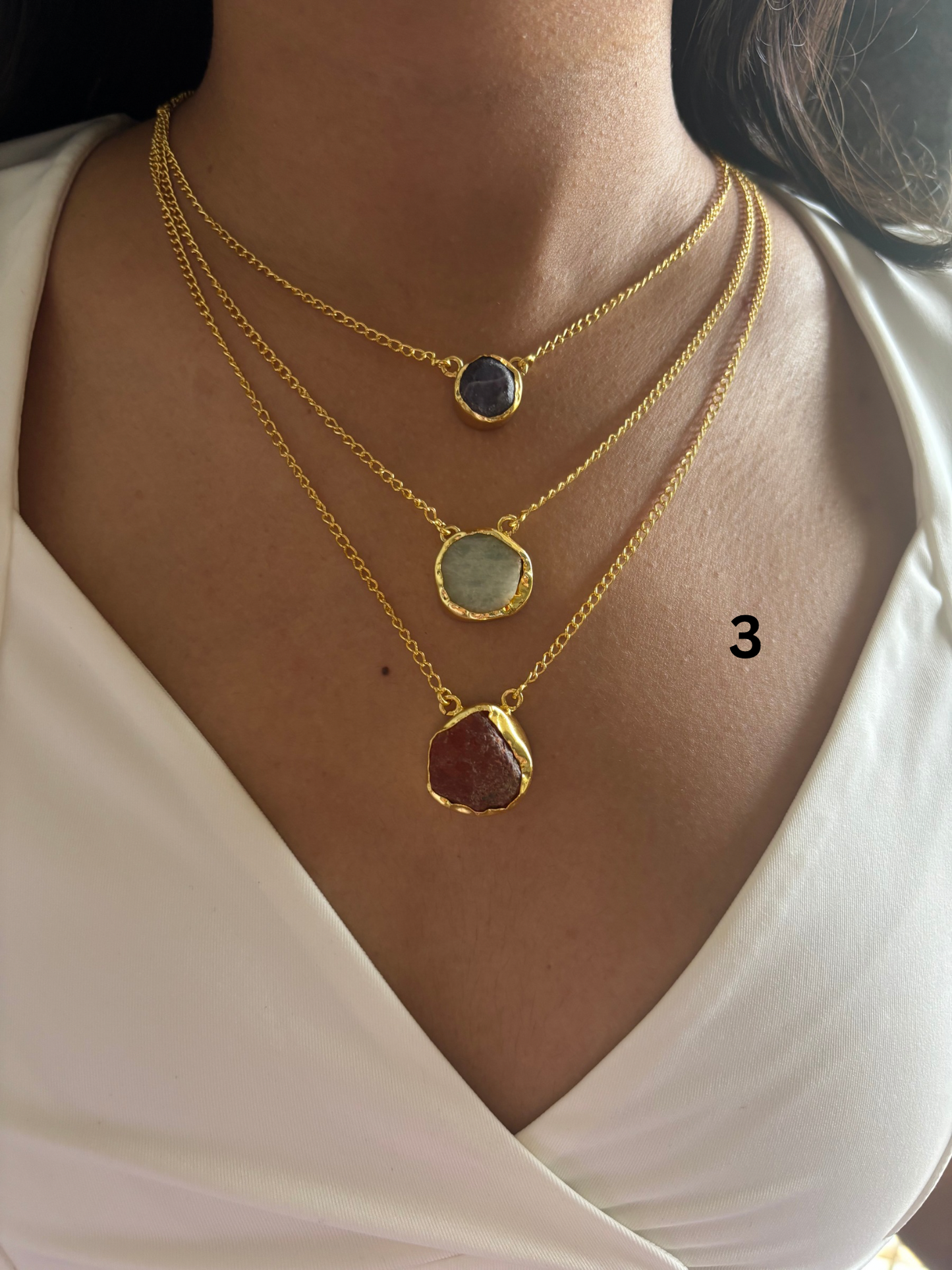 Zia Multi-color Layered Chain-Brass