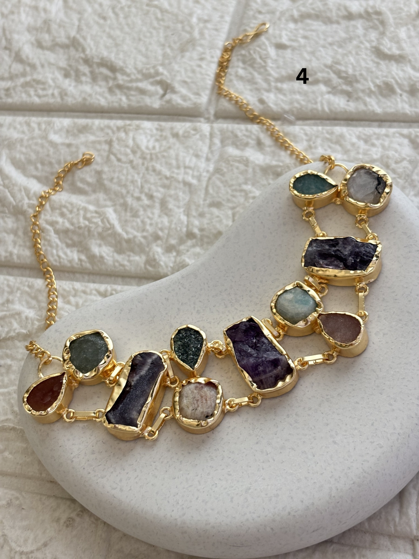 Colorbar Natural Stone Choker-Brass