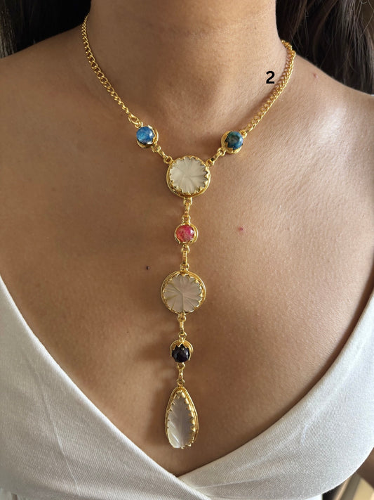Iris Necklace - Brass