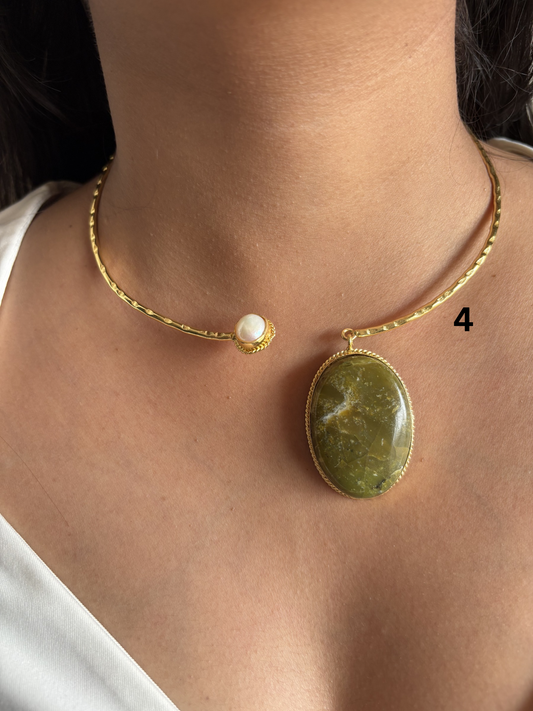 Mix Hasli Choker - Brass