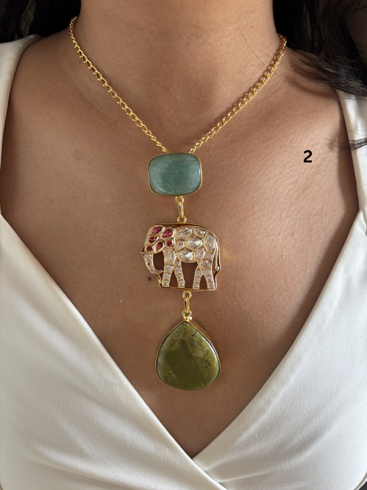 Elinor Fusion Necklace Brass