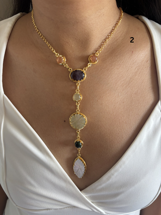 Iris Necklace - Brass