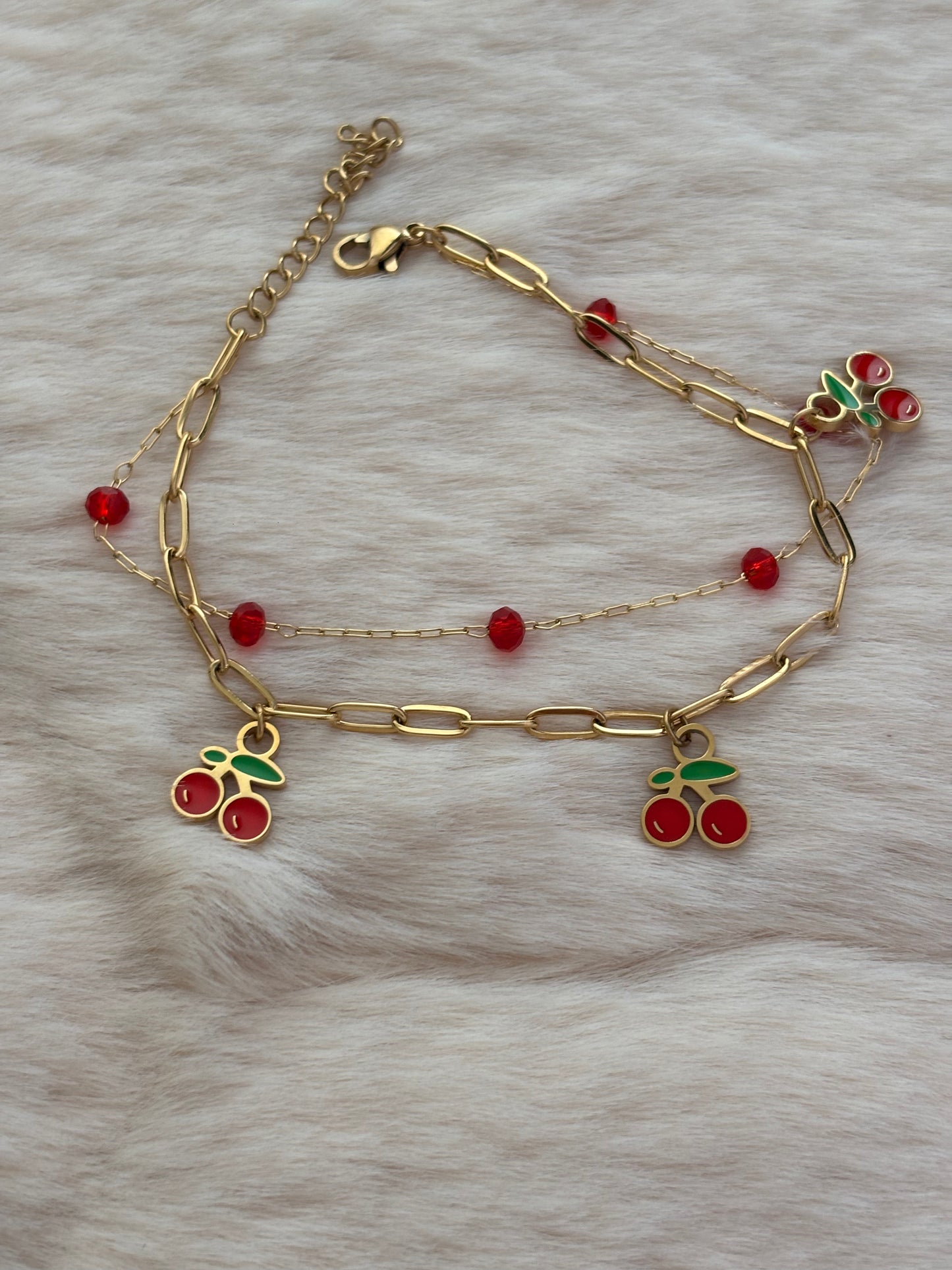 Cherry-Affair Layered Bracelet