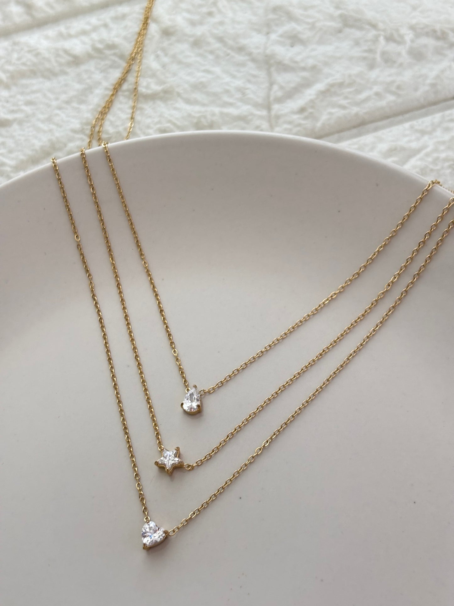 Galaxy Solitaire Layered Necklace