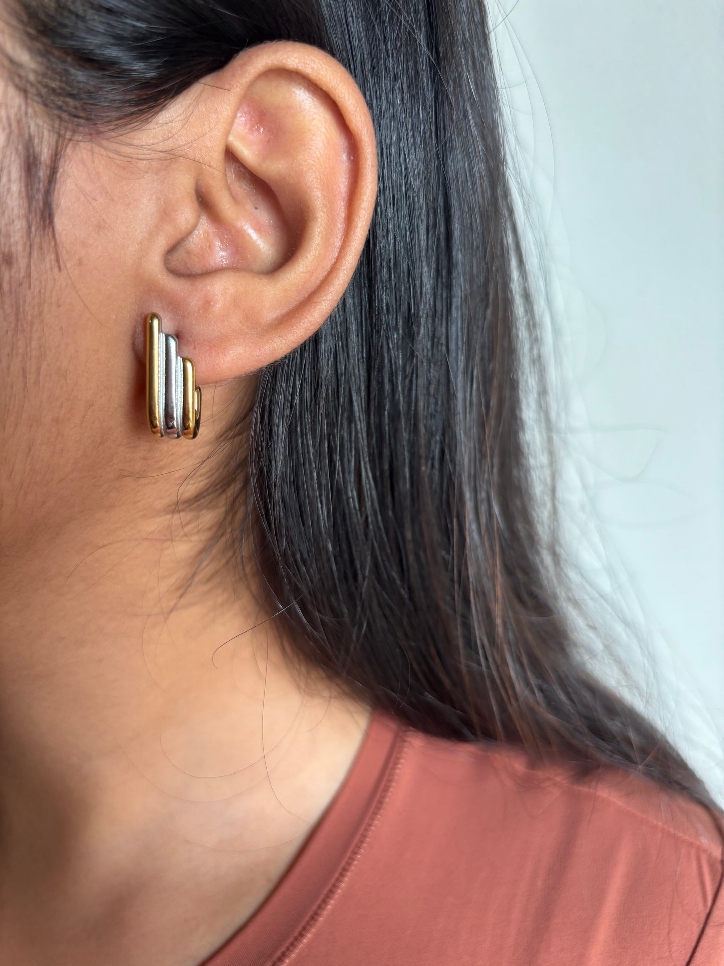Brat Dual Tone Earrings