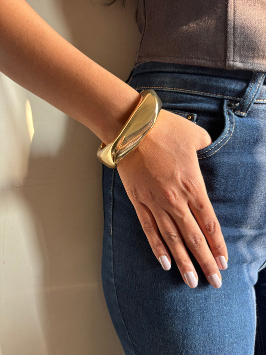 Swap Chunky Brass Bracelet