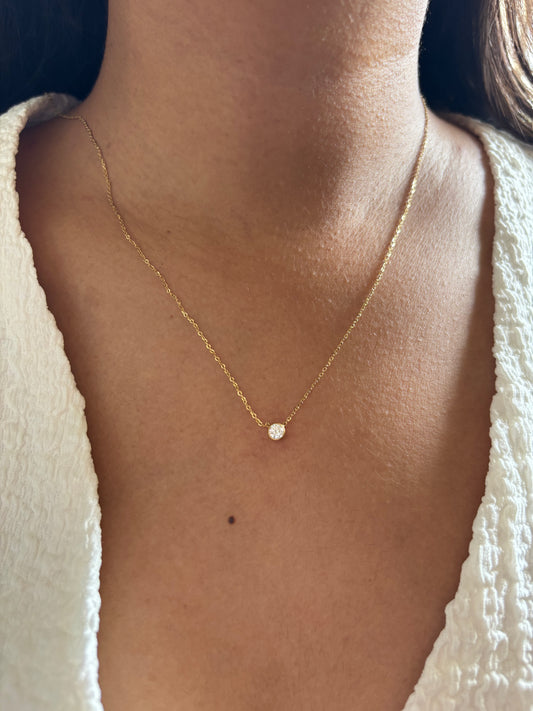 Bezel Solitaire Necklace