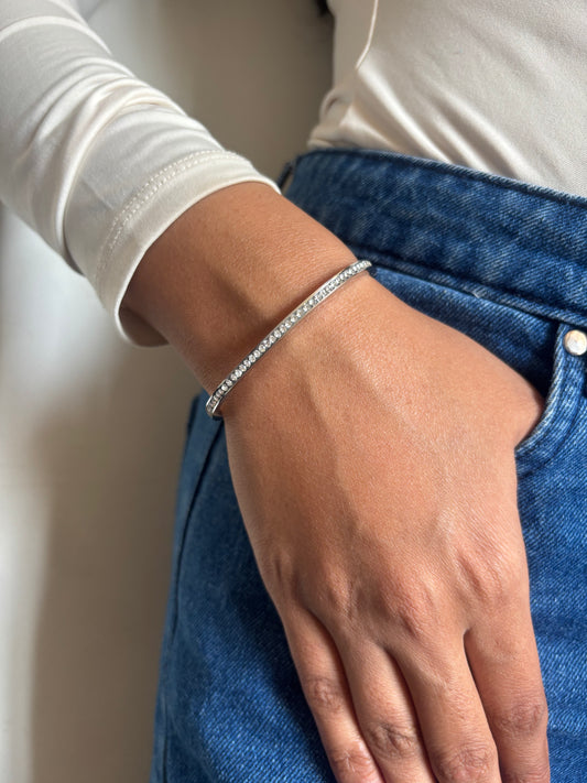 Demi Luxe Silver Studded Bracelet