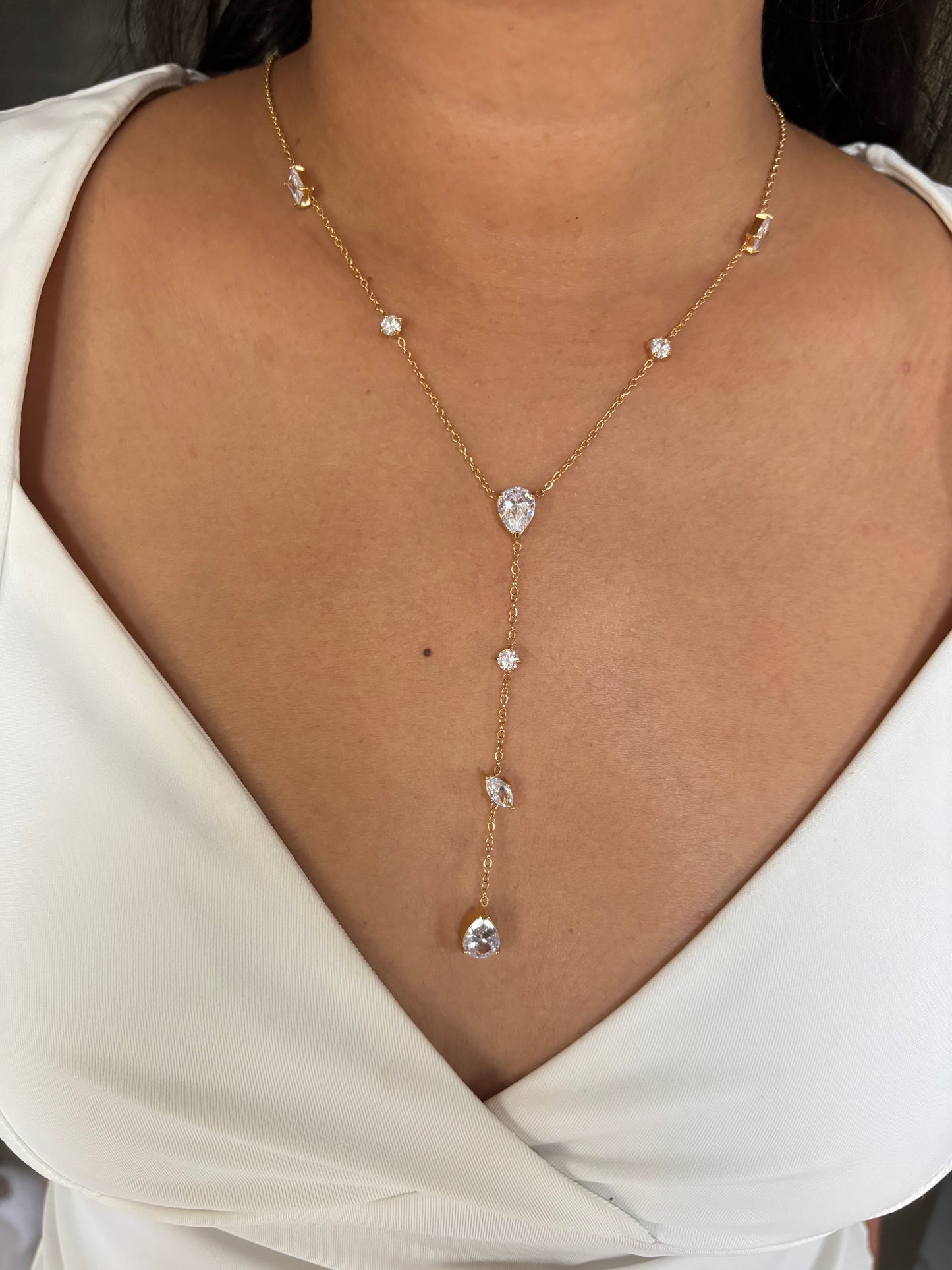 Cascade Solitaire Y-Necklace