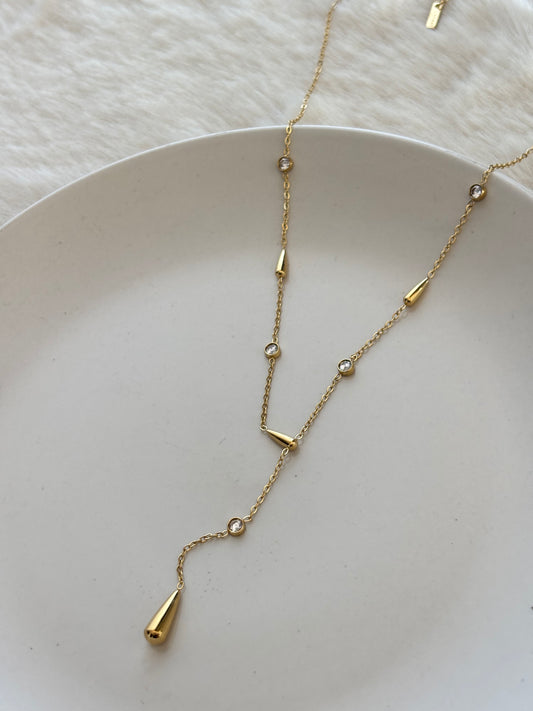 Drip-Drop Studded Necklace