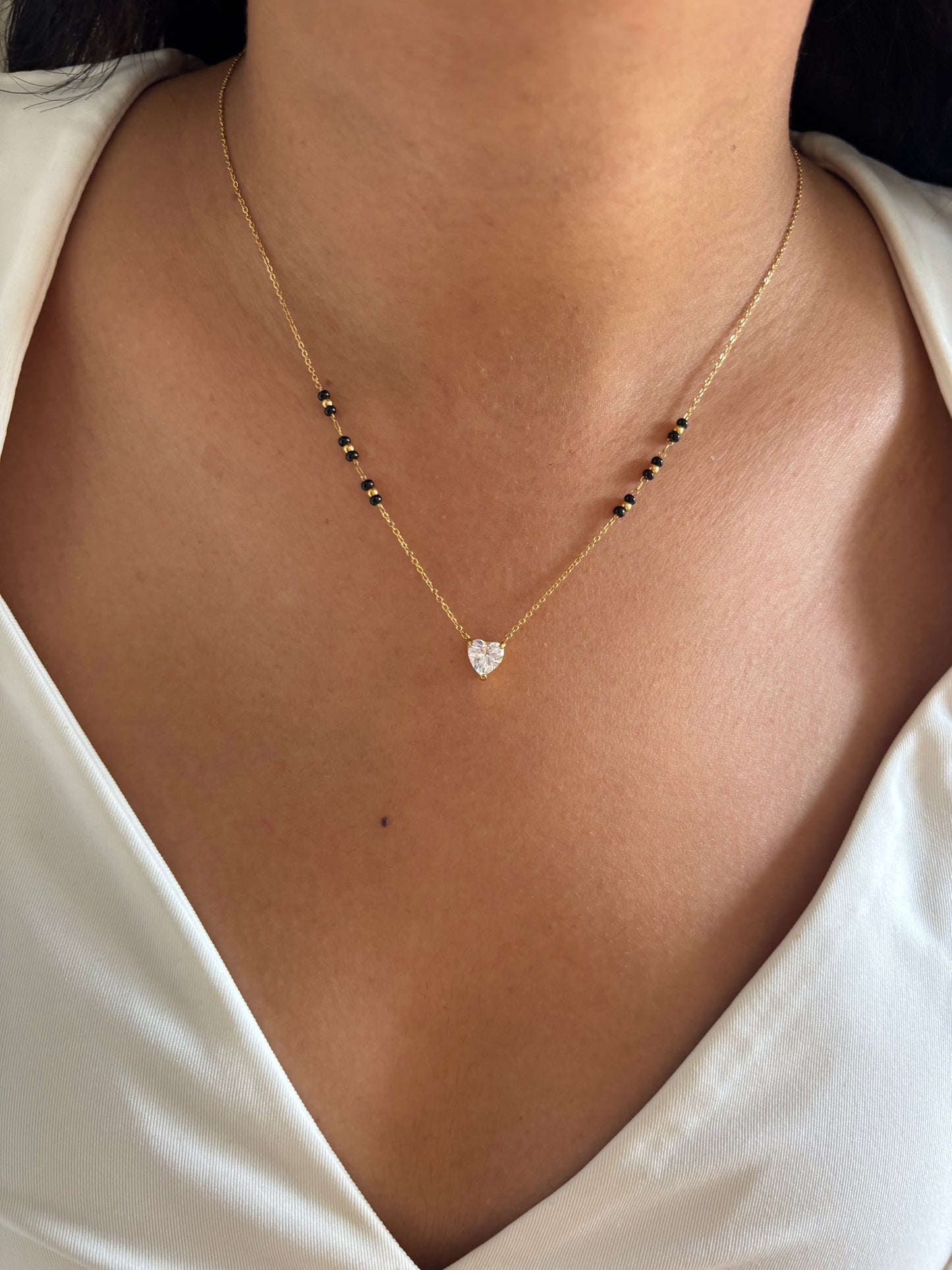 Heart Solitaire Mangalsutra