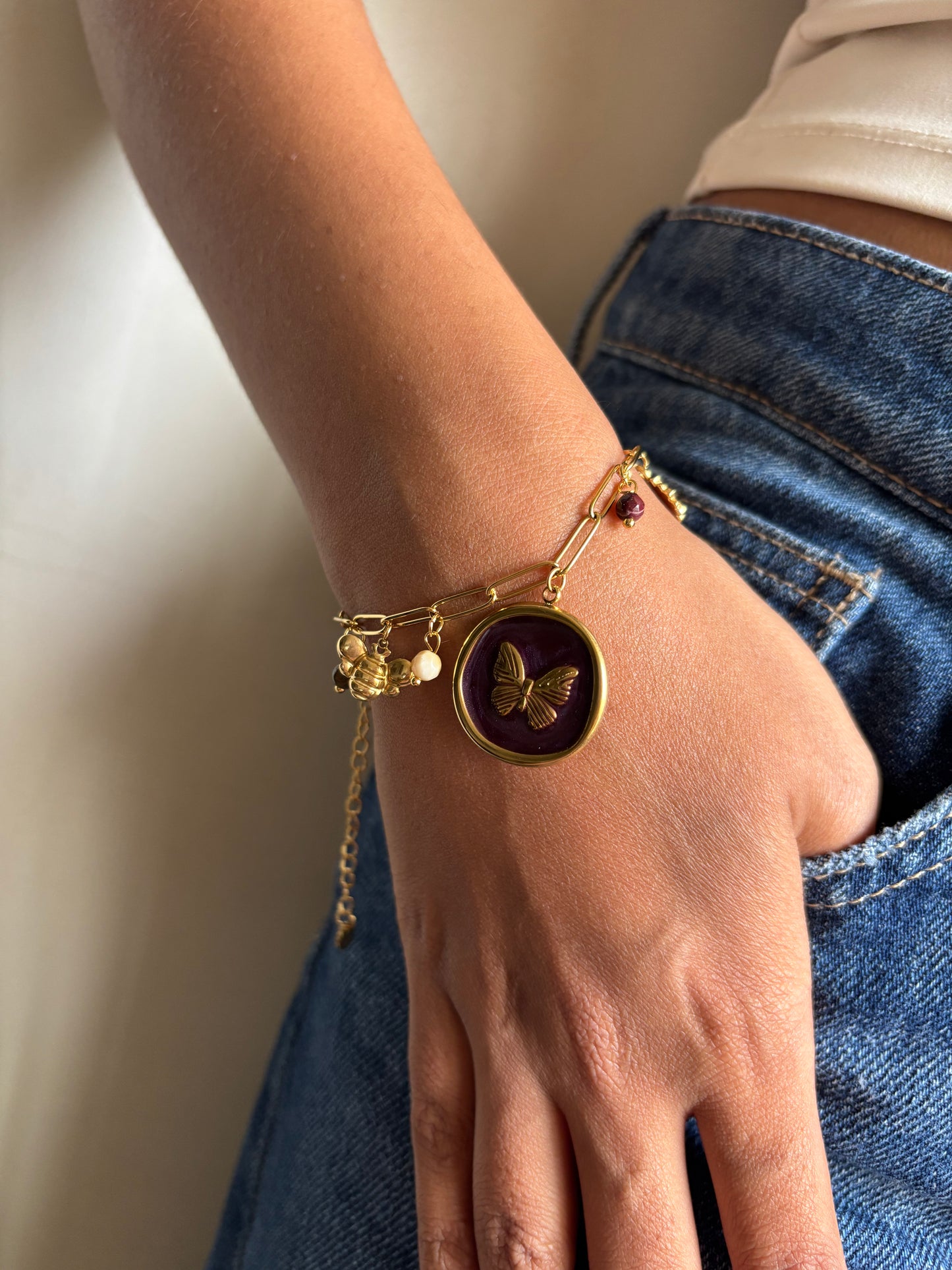 Mocha Butterfly Bracelet