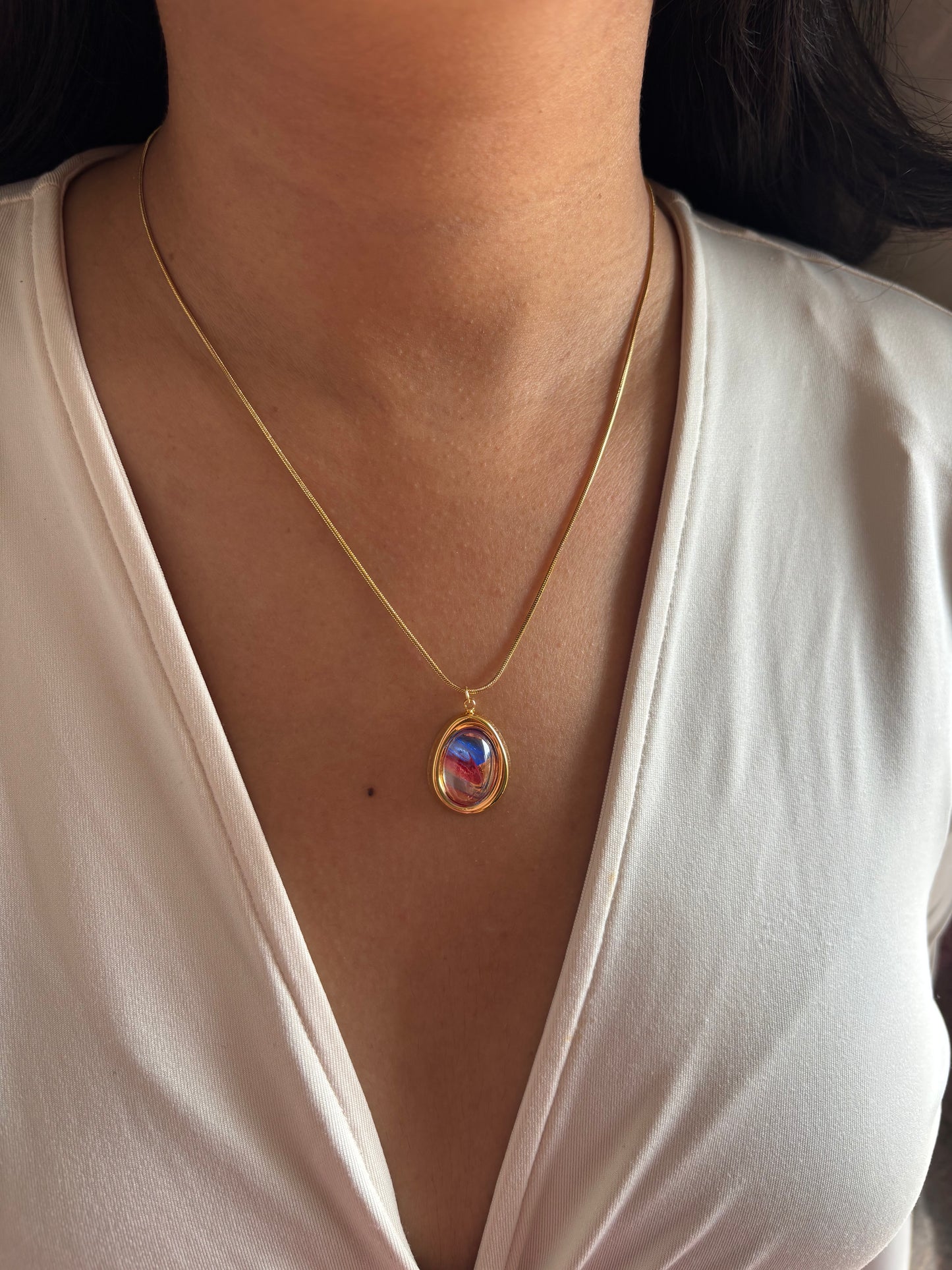 Jelly Opal Charm Necklace