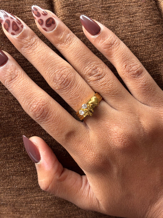 Bow Romance Ring stack