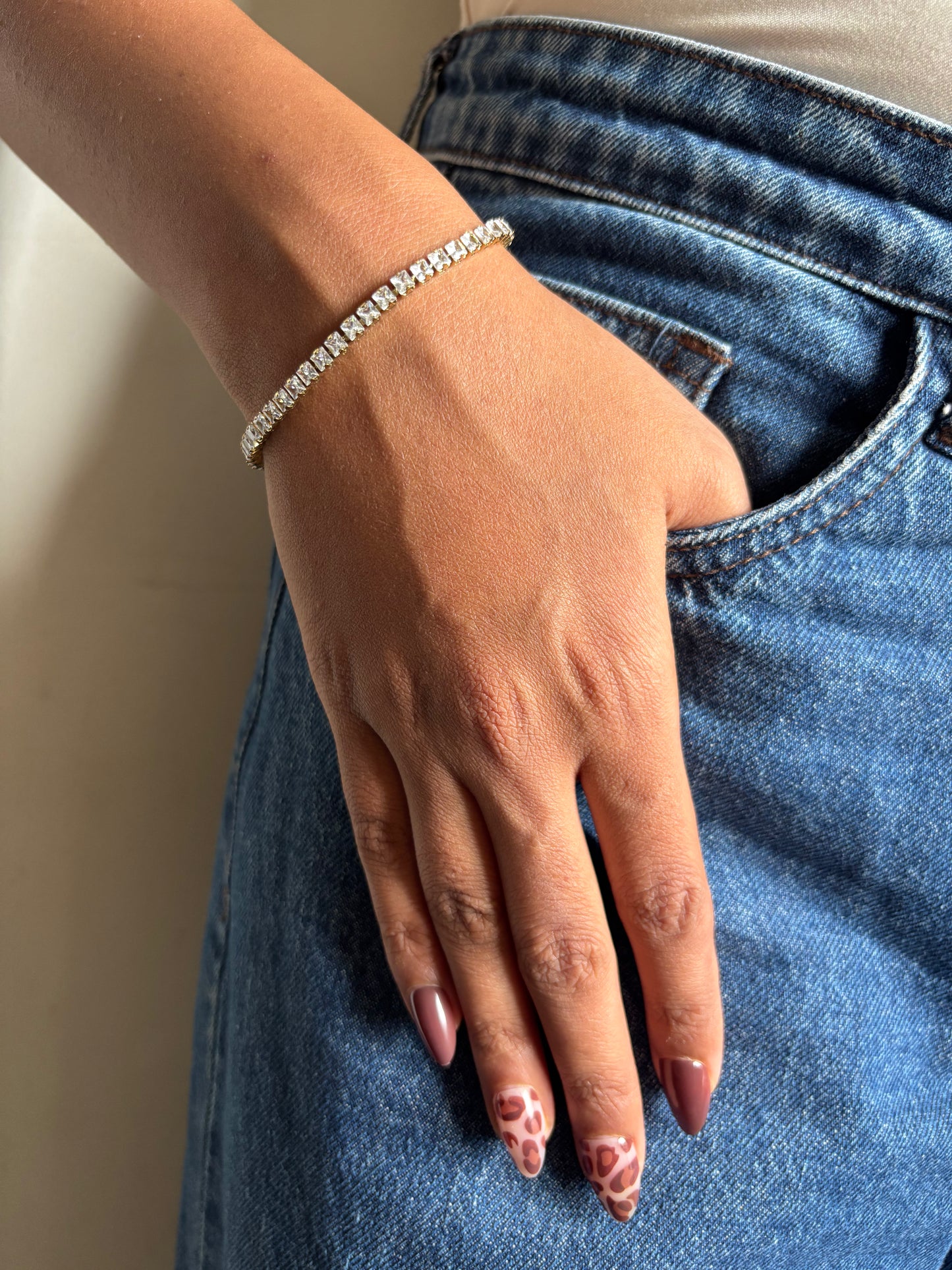 Princess Solitaire Tennis Bracelet (large)