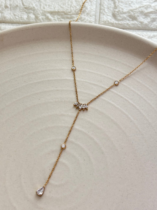 Janice Studded Y-Necklace
