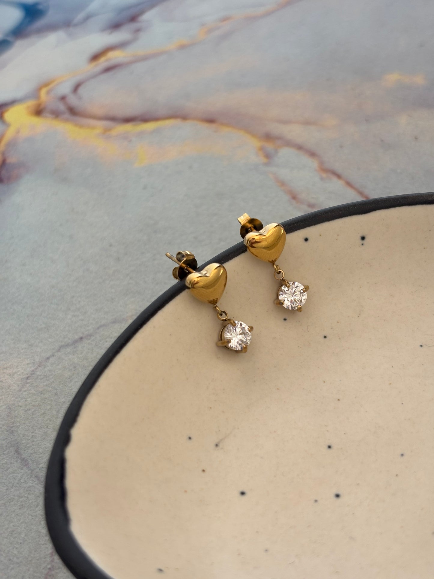 Heart Drop Studs