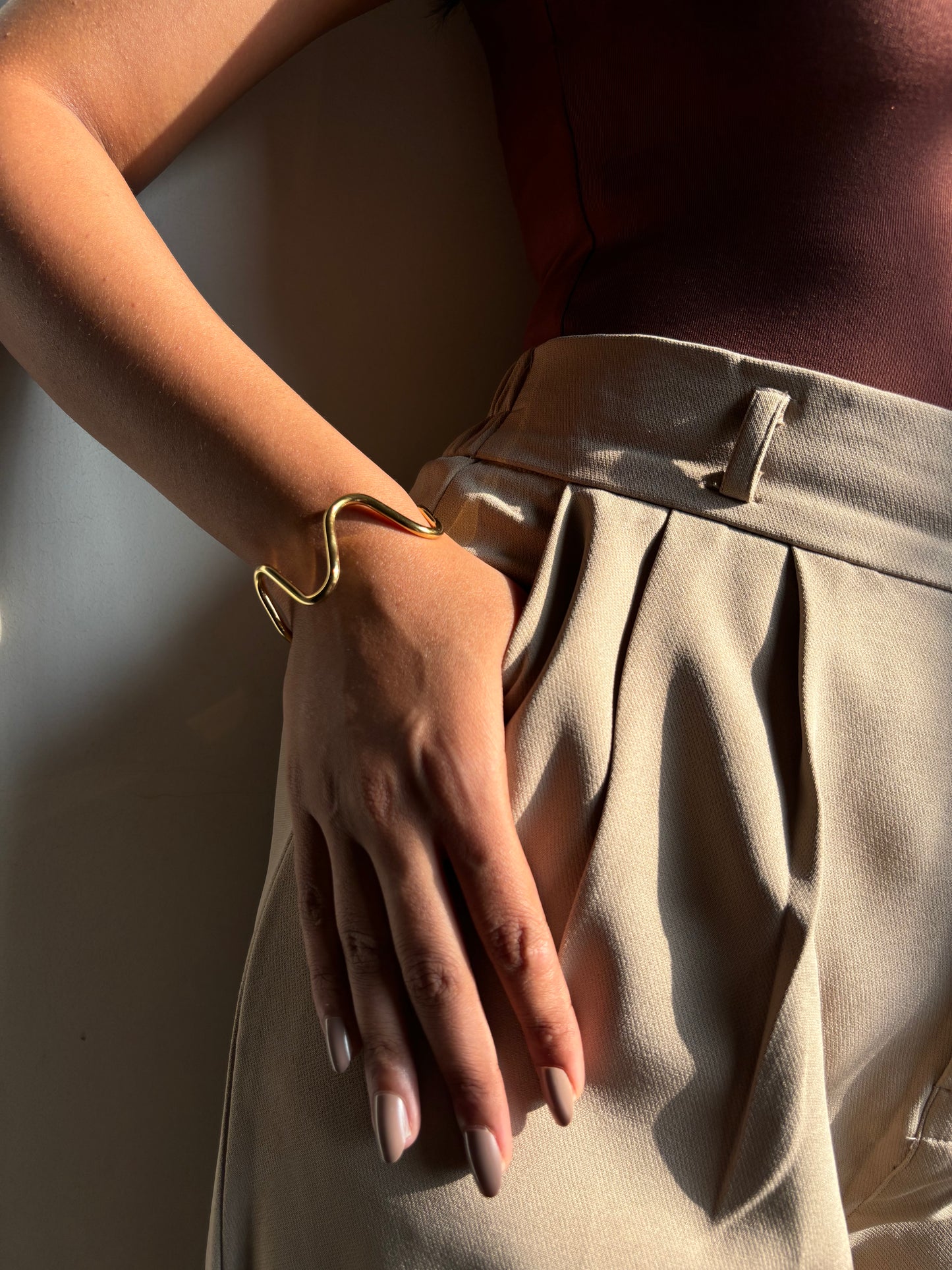 Wired Adjustable Cuff- Stainless Steel