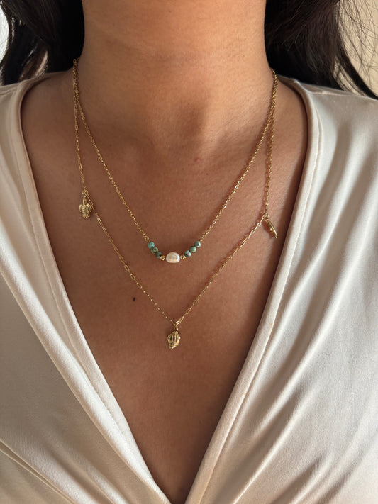 Santorini Layered Charm Necklace