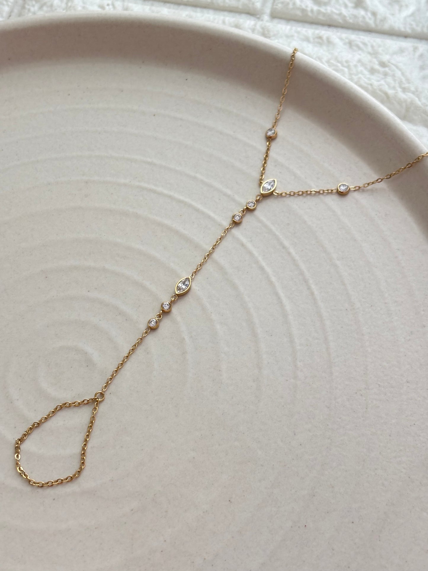 Marquise Luxe Studded Hand Chain