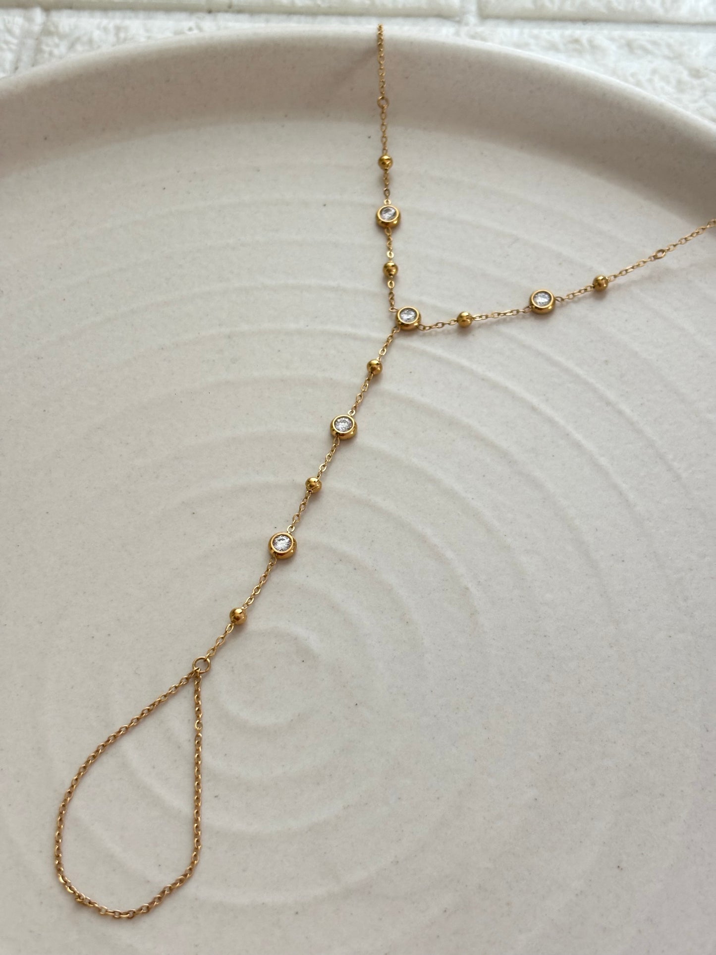 Monica Studded Hand Chain