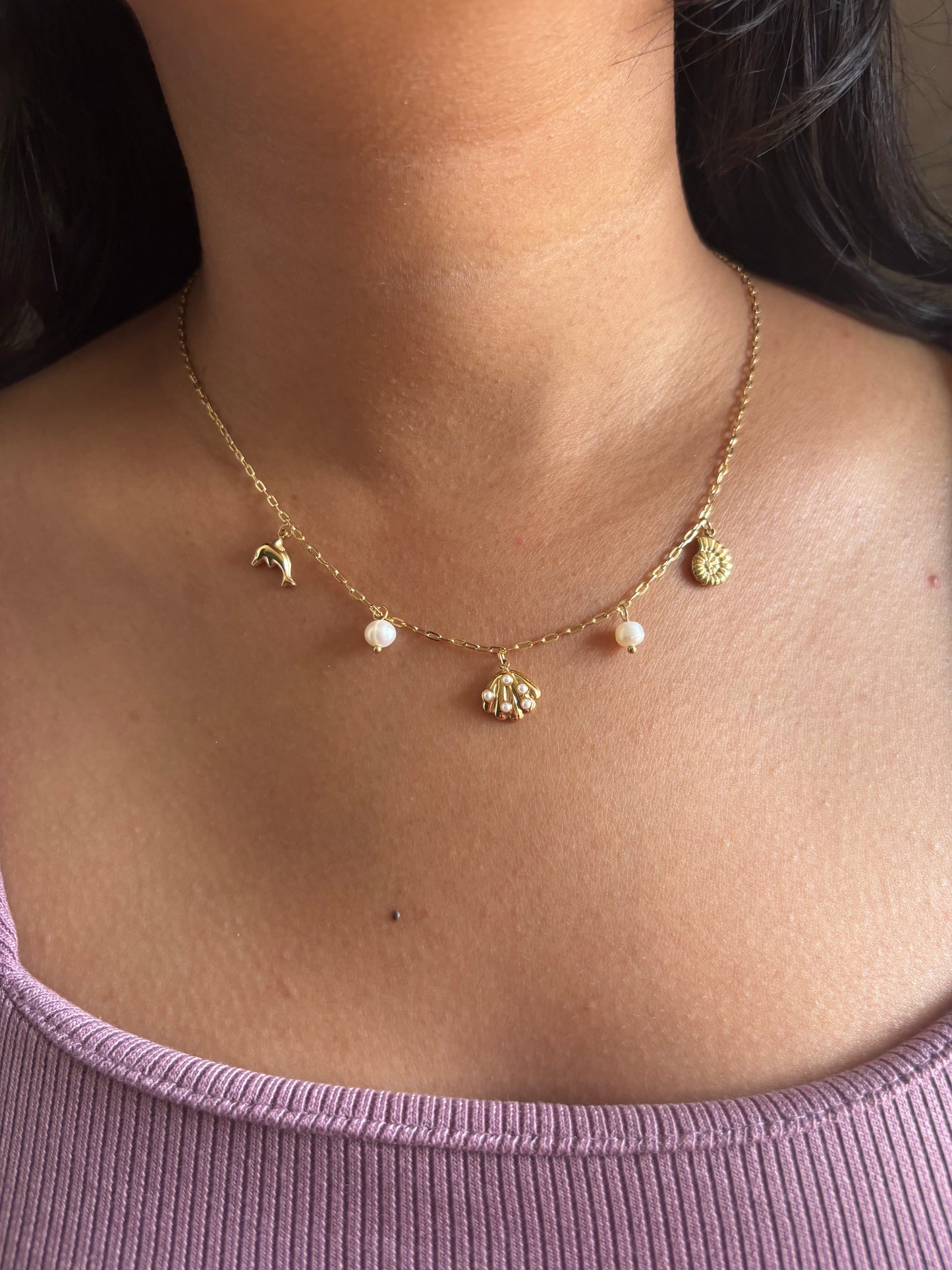 Dainty Ocean Charm Necklace