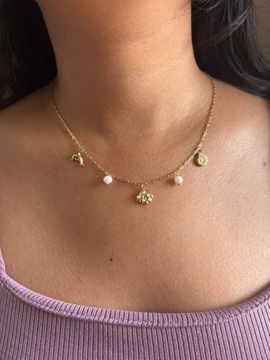 Dainty Ocean Charm Necklace