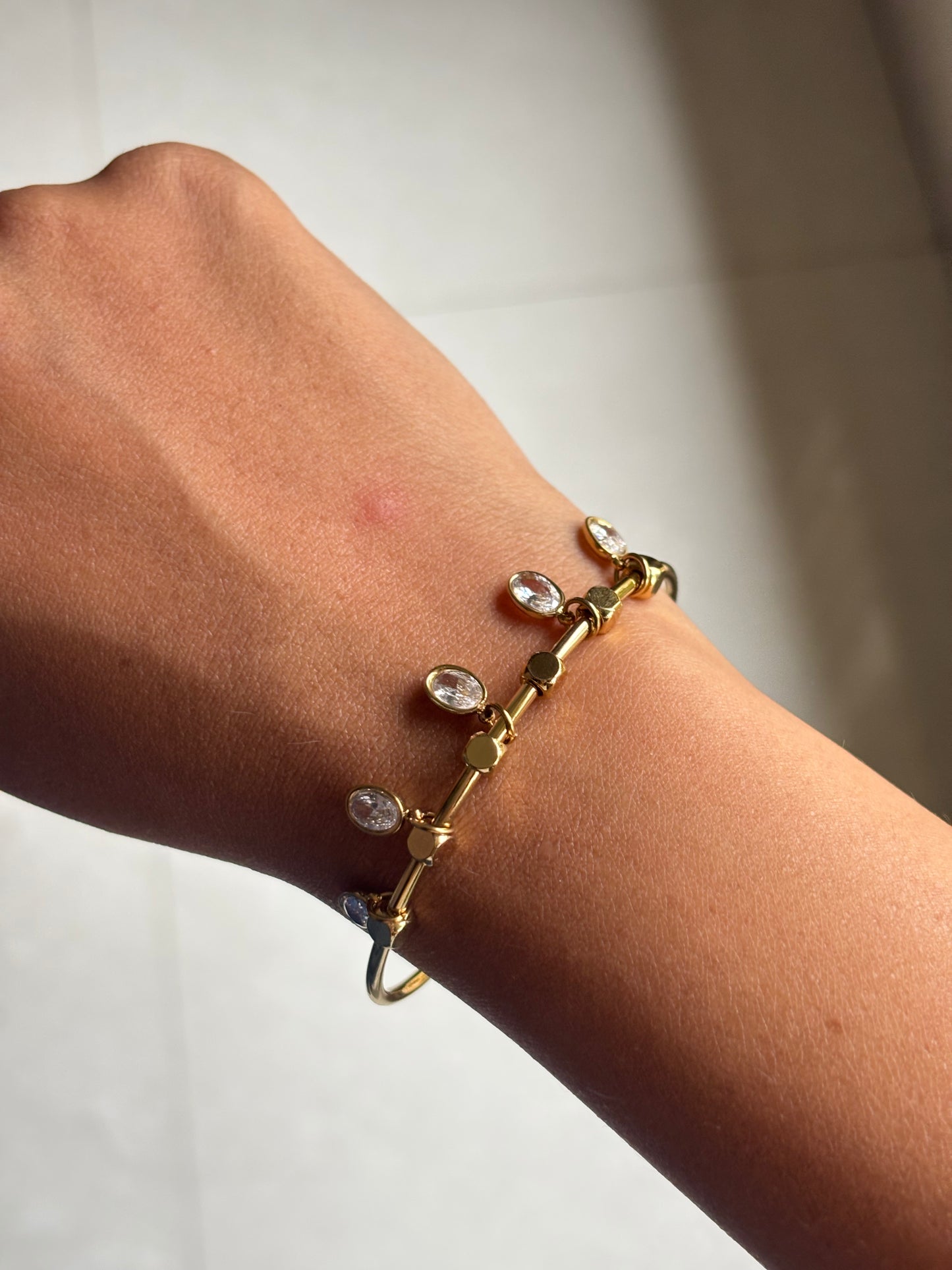 Clear Oval Charm Bracelet