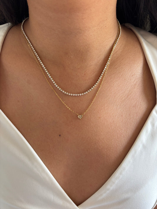 Amour Tennis Layered Necklace