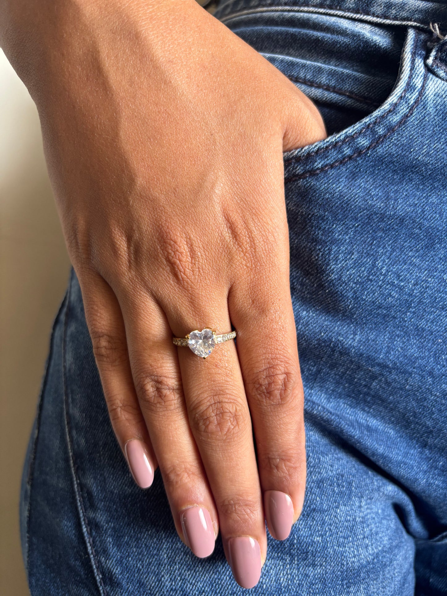 Heart Solitaire Ring