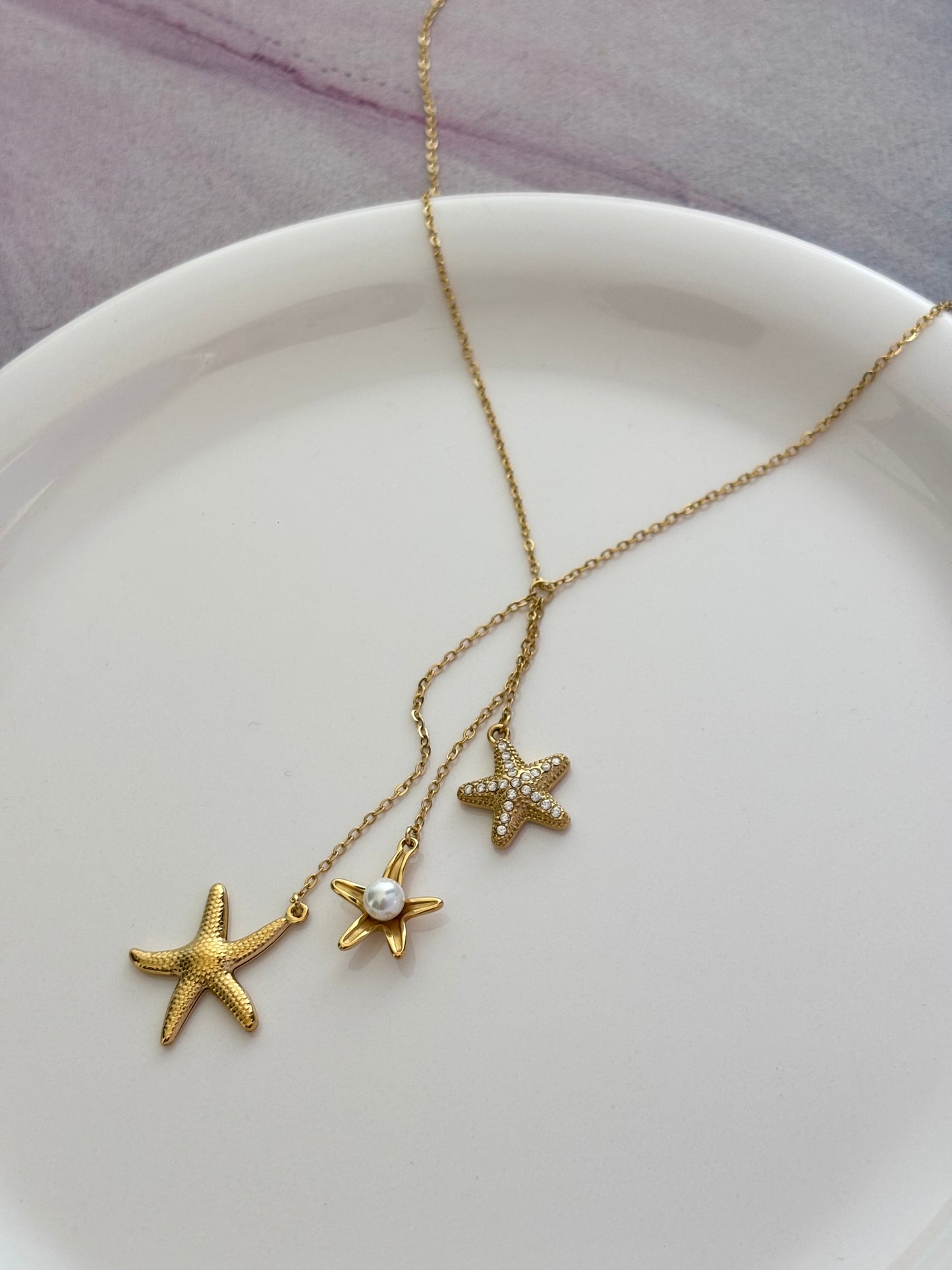 Starfish Cluster Necklace