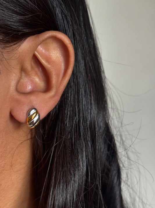 Croissant Dual Tone Studs