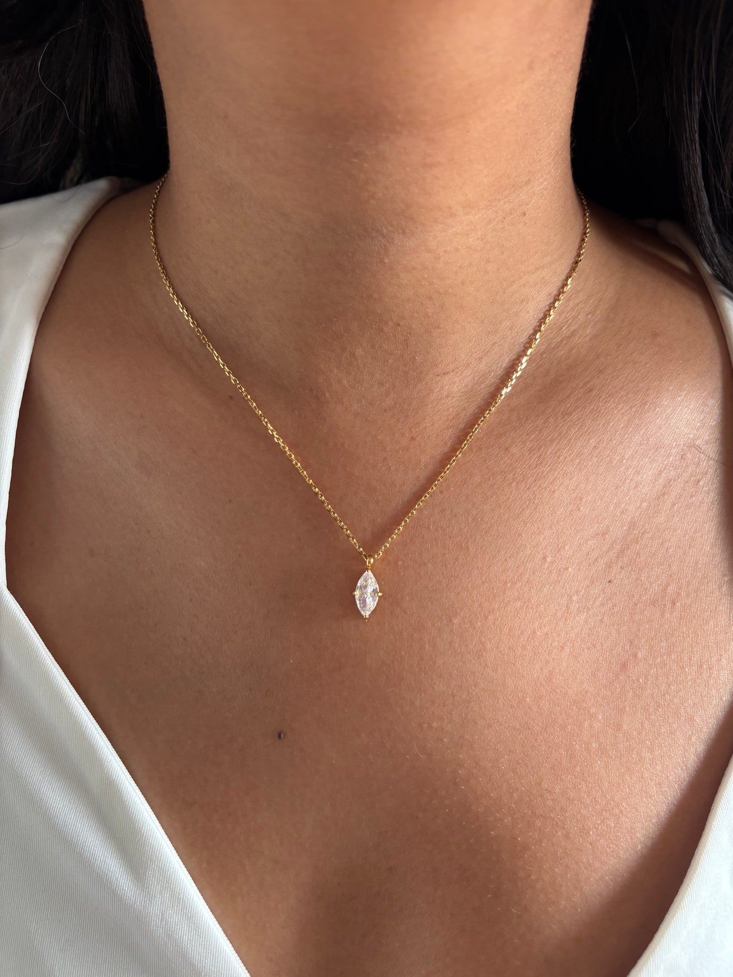 Marquise Solitaire Necklace