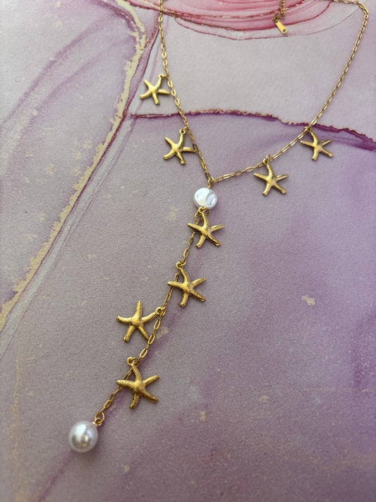 Star-Fish Y-Drop Necklace