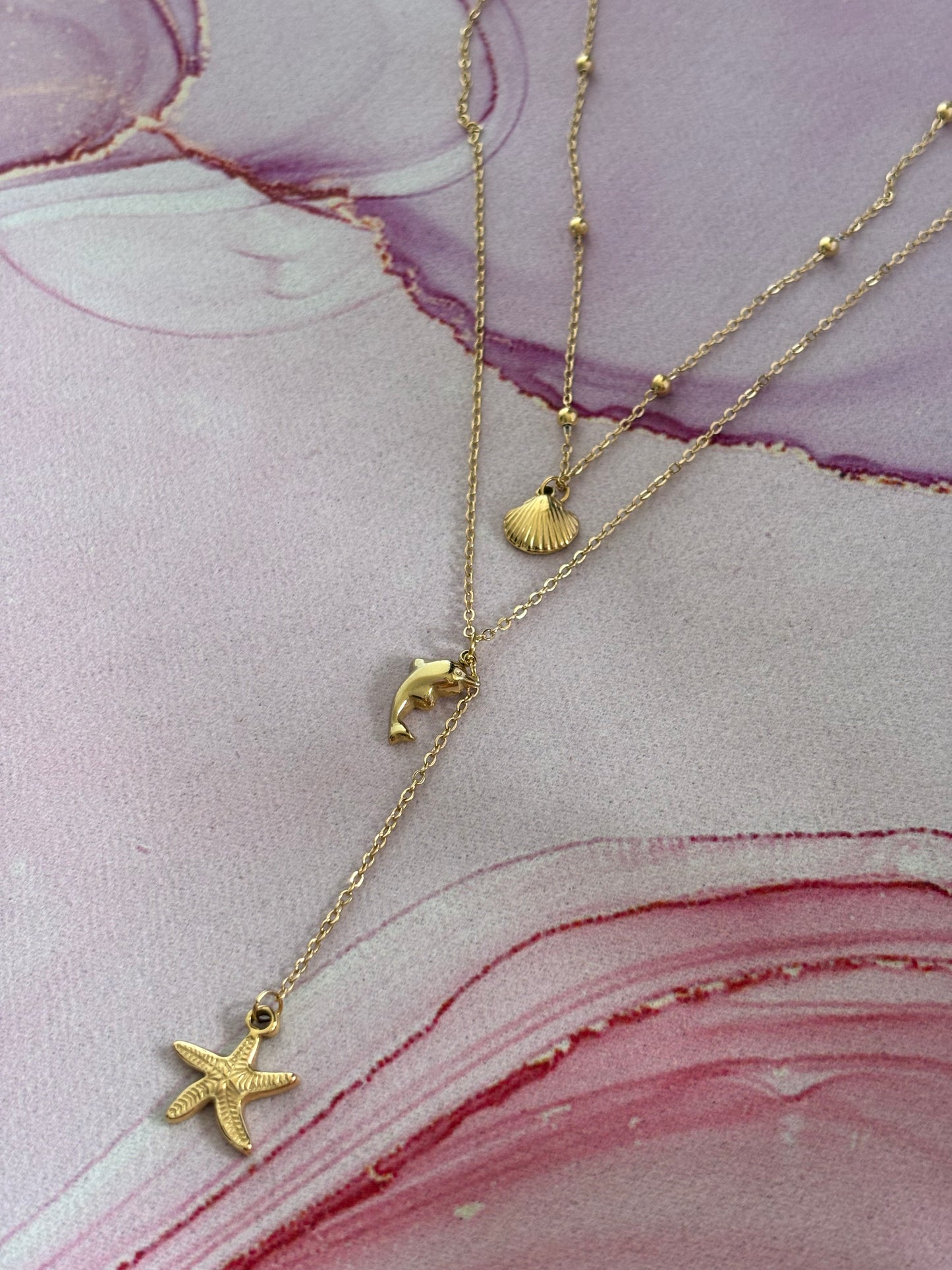 Caught in Sea Y-Necklace