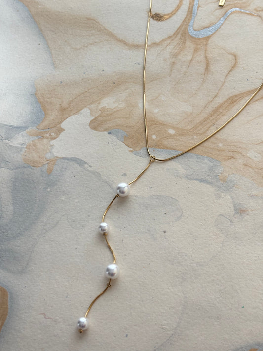 Pearl Y-Drop Necklace