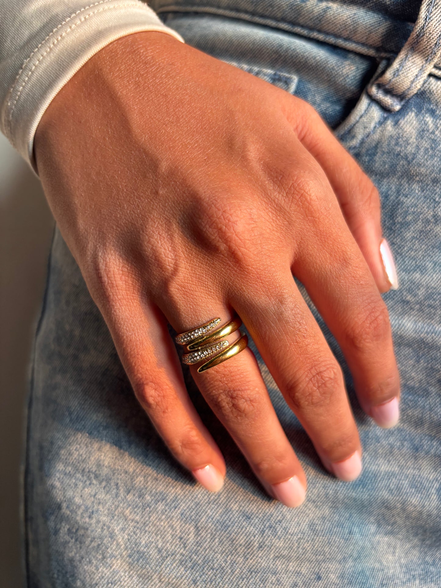 Diamond Wrap Swirl Ring