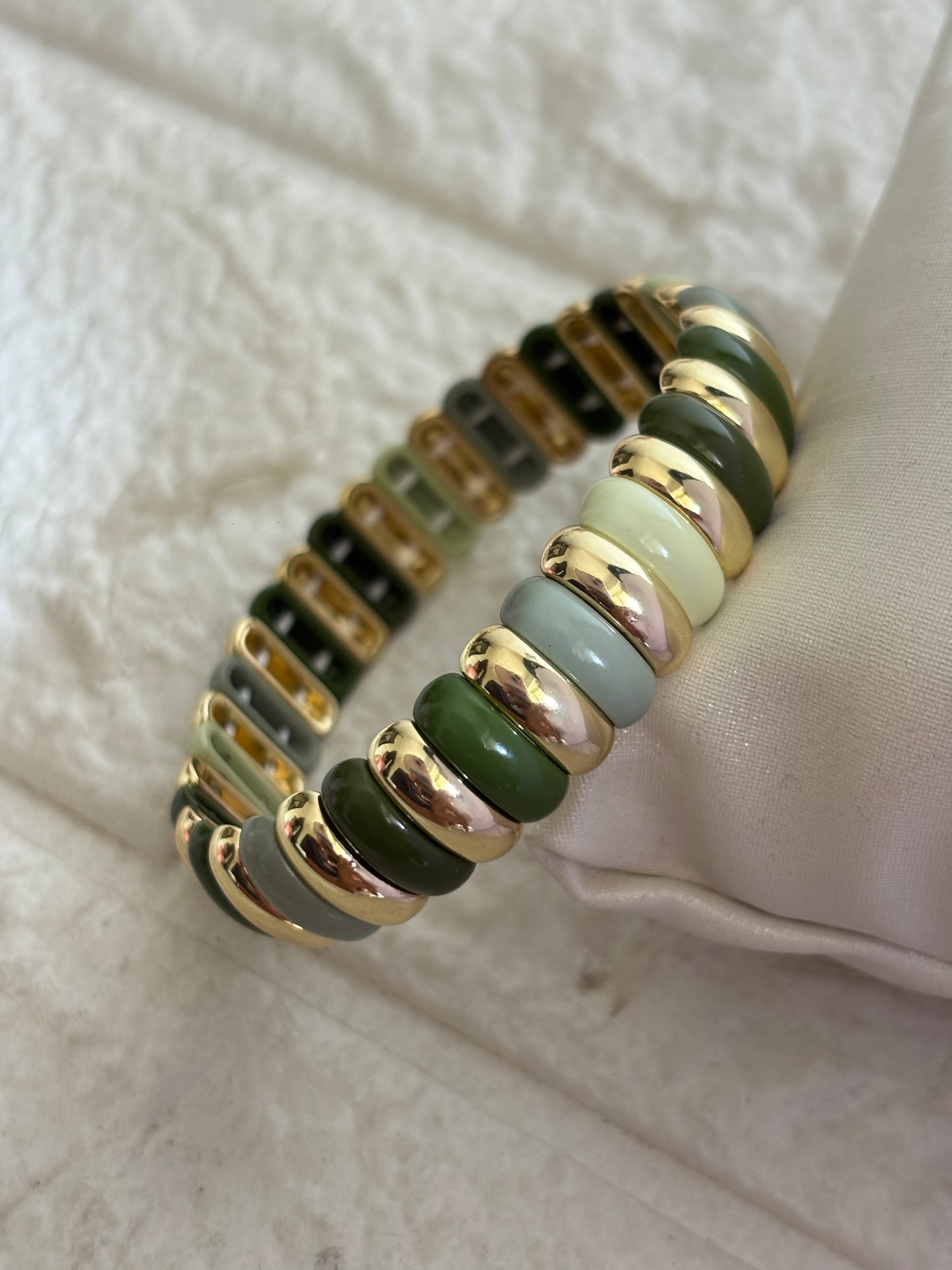 Olive Muse Stretchable Bracelet Stack