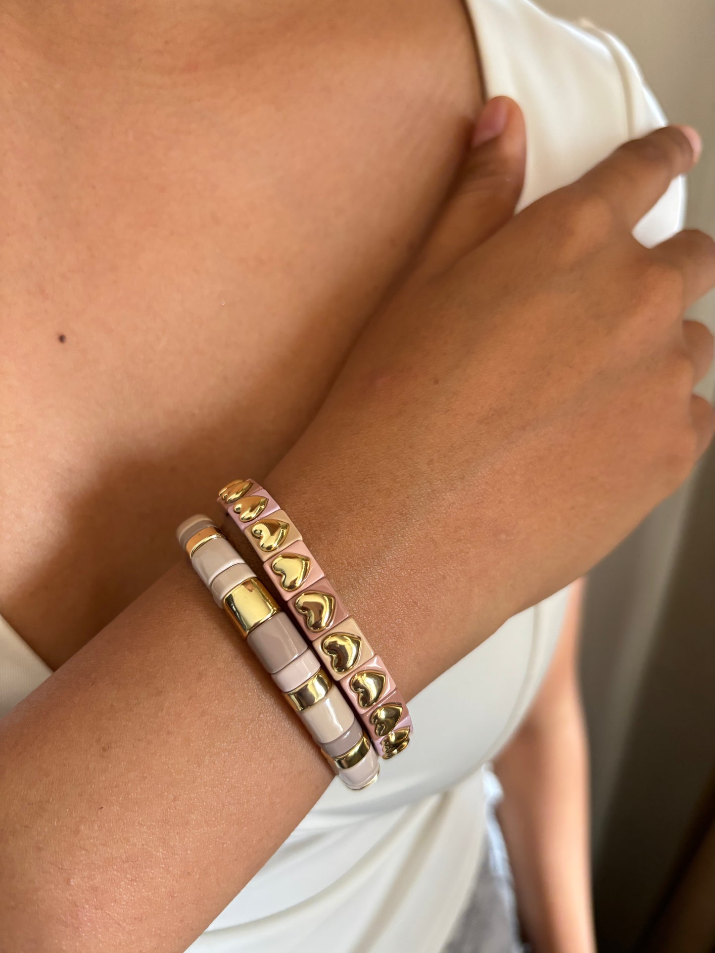 Mauve Muse Stretchable Bracelet Stack