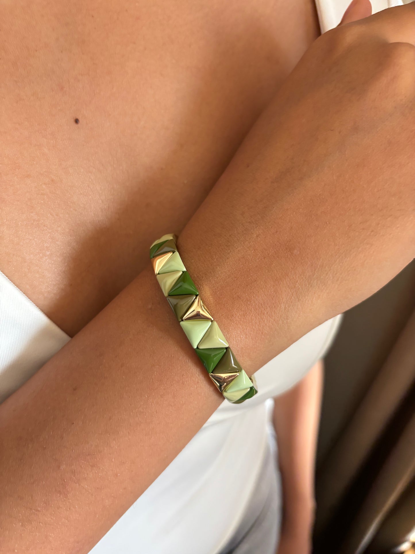 Olive Muse Stretchable Bracelet Stack