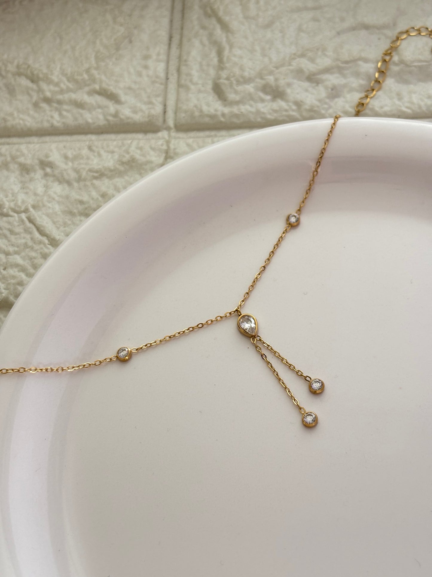 Pear Drop Charm Anklet