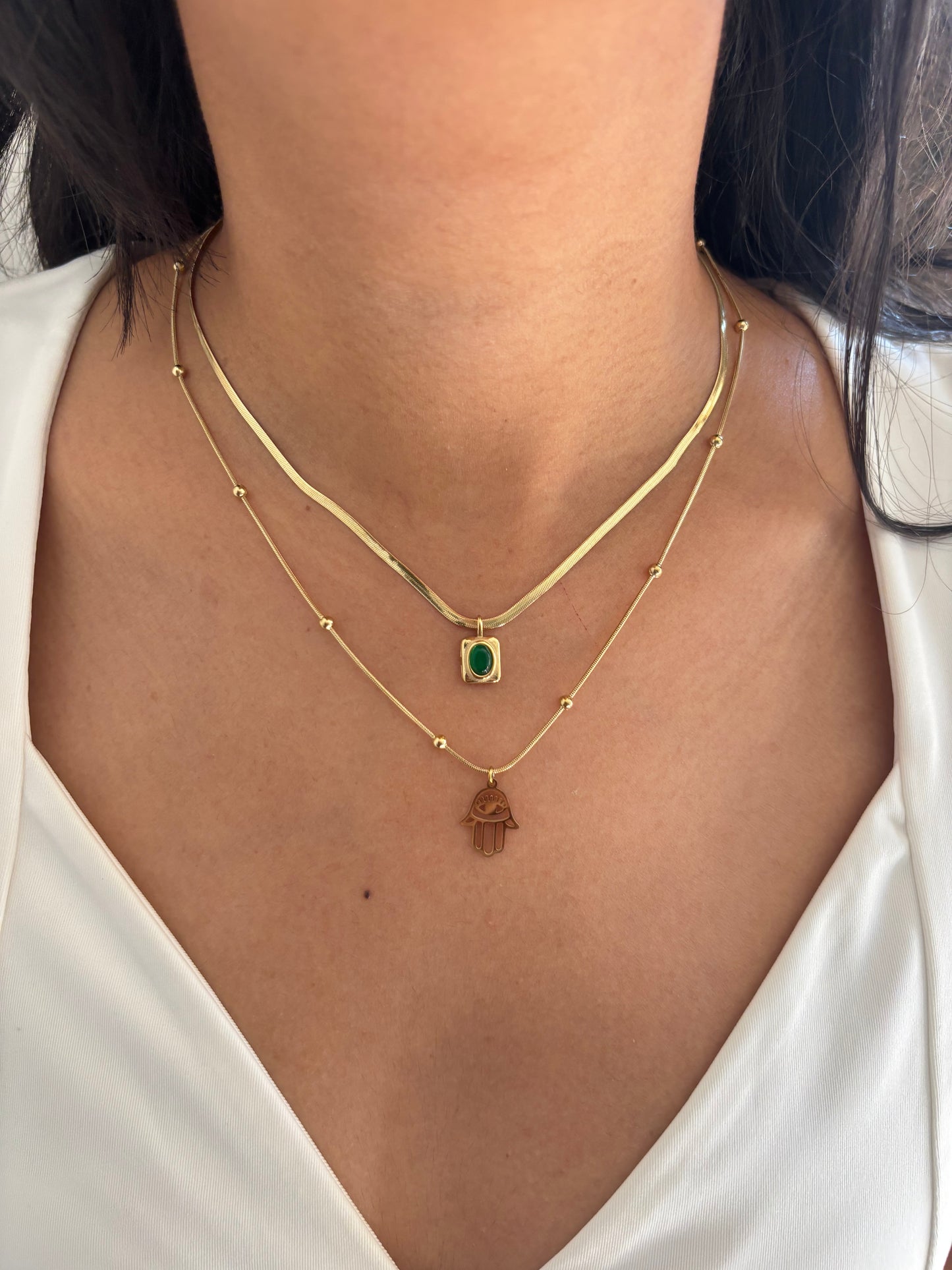 Hamza Layered Necklacee