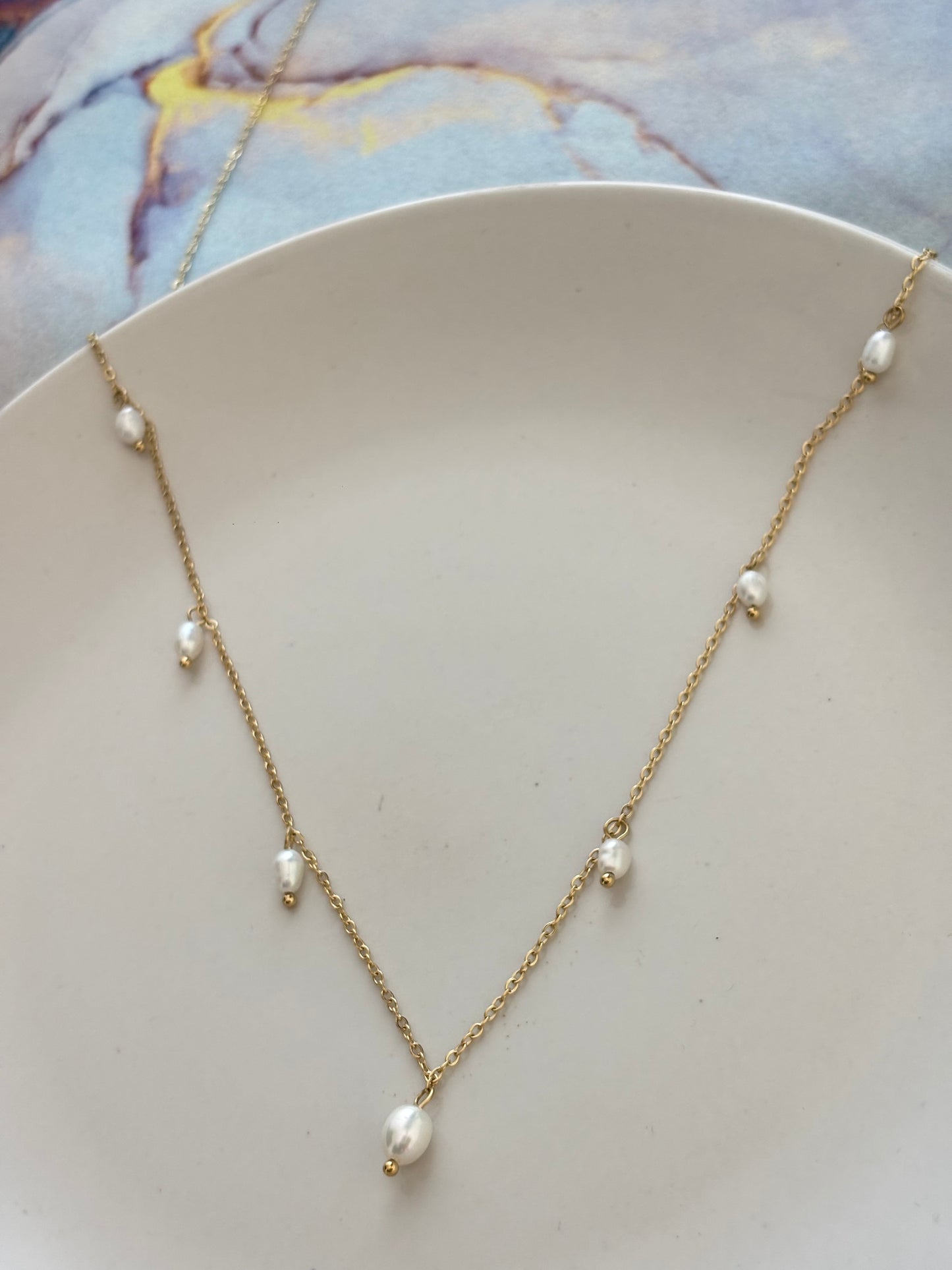 Minimal Pearl Drop Waist Chain