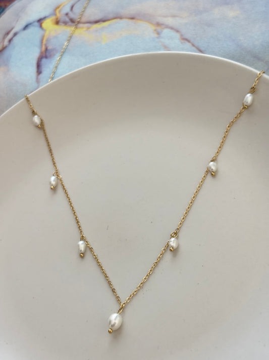 Minimal Pearl Drop Waist Chain